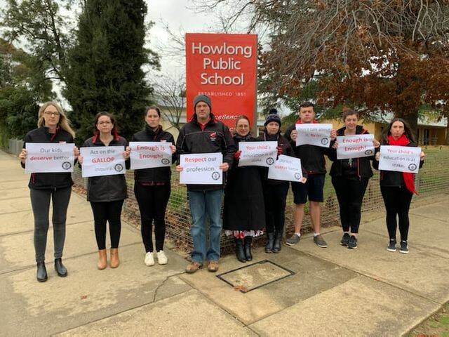 STAFF WANTED: Howlong Public School teachers have walked off the job over staffing shortages which they say need to be addressed as soon as possible.