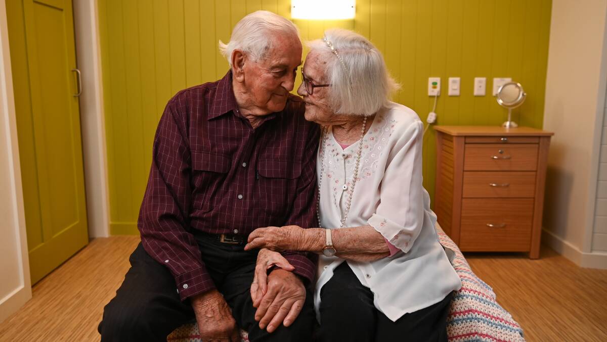 Bill and Norma Pretty recently celebrated 75 years of marriage. The pair met at a dance in their youth. Picture: MARK JESSER