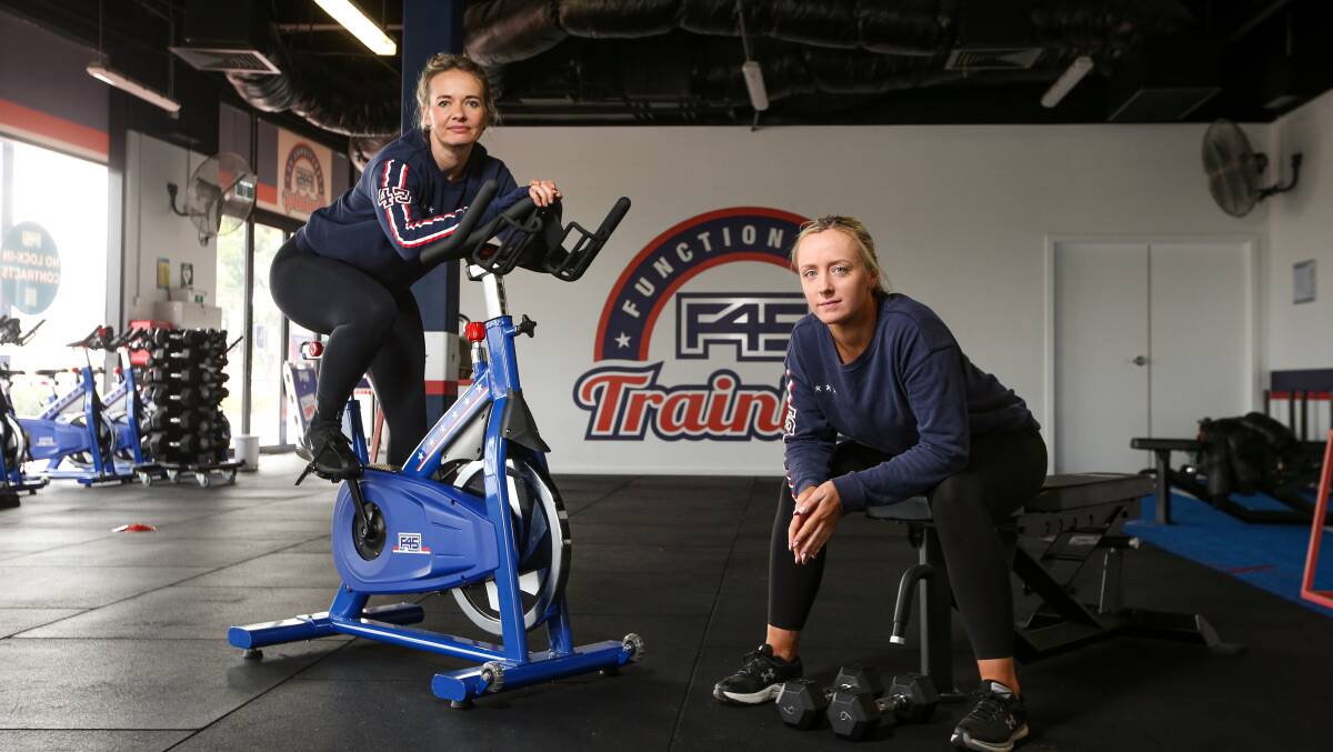 FITNESS FRUSTRATIONS: F45 manager Gudi Gigliotti and head trainer Stacey bakes say the latest lockdown of regional Victoria was not necessary and is harming businesses on the Border. Pictures: JAMES WILTSHIRE 