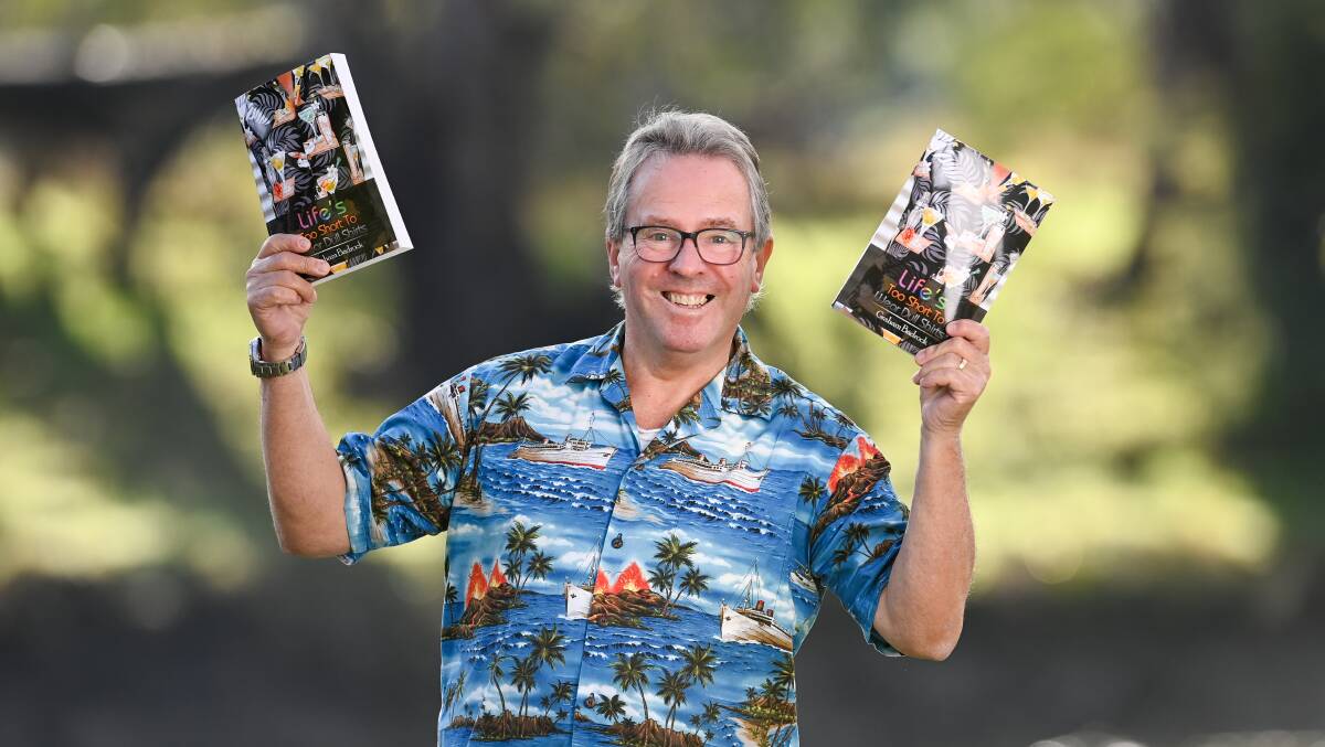 HOT OFF THE PRESSES: Bright based first-time author Graham Badrock hopes to share his love of life and loud shirts with the world through his new auto-biographical book, Life's Too Short To Wear Dull Shirts. Picture: MARK JESSER