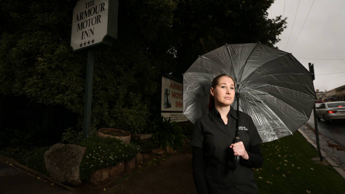 OUT IN THE COLD: Assistant manager of Beechworth's Armour Motor Inn Melissa Cranston said the Melbourne lockdown has left staff out of work and with no income. Picture: JAMES WILTSHIRE