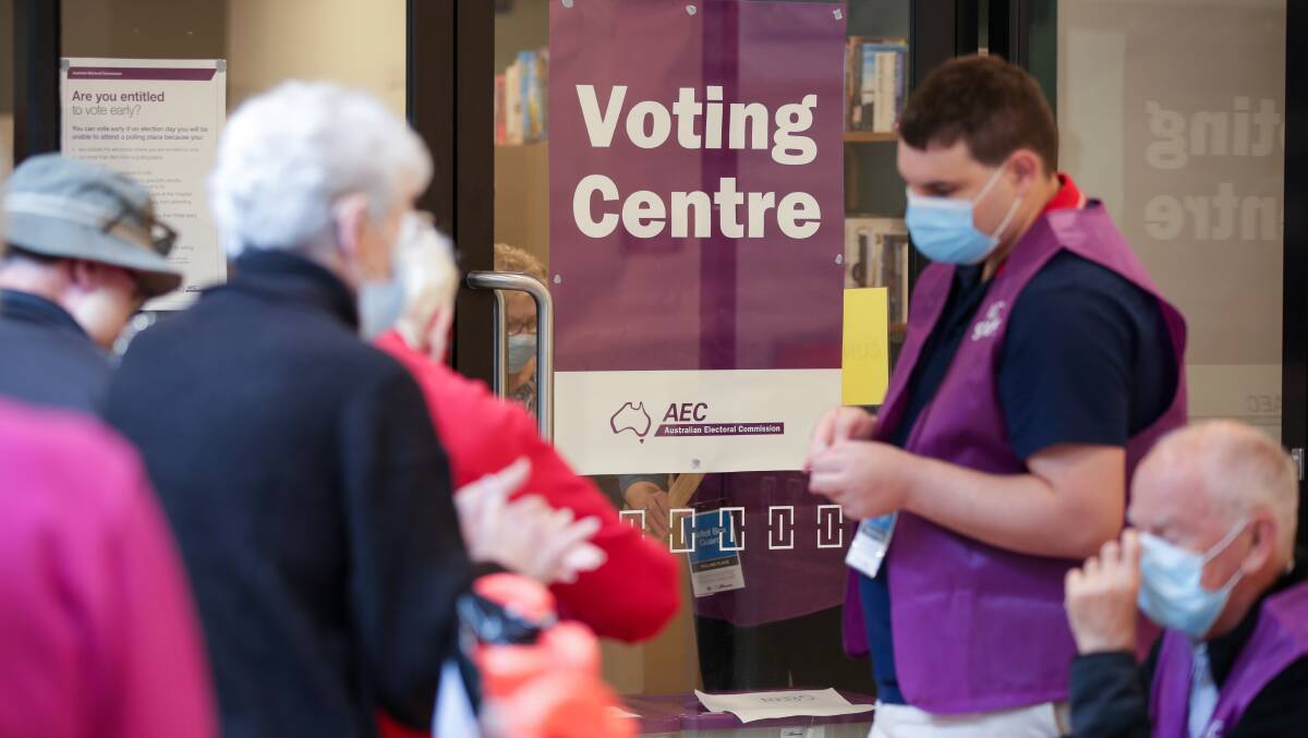Pre-poll voting centre. Photo: Adam McLean