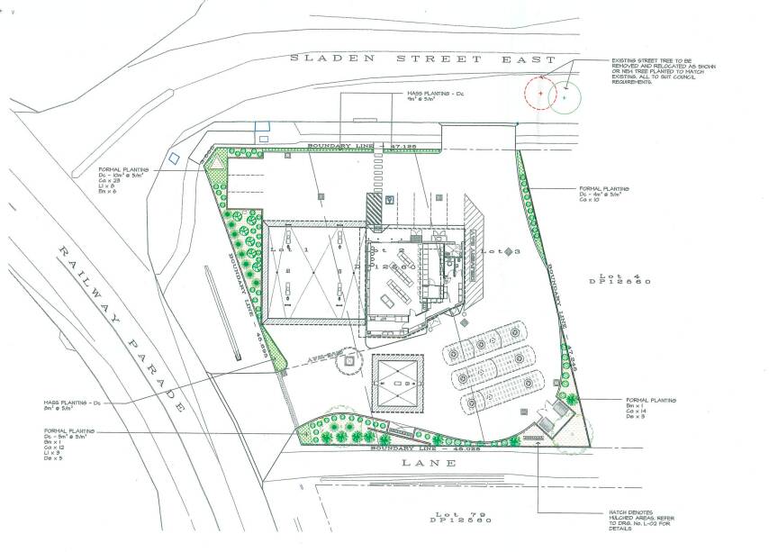 DESIGN: A diagram of the service station proposed for the corner of Railway Parade and Sladen Street East in Henty, which has received multiple objections. SOURCE: Greater Hume Council February 16 meeting agenda.