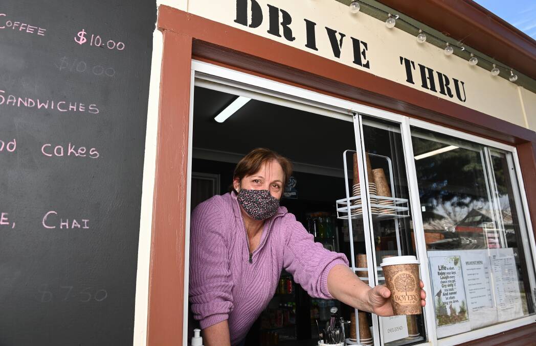 COFFEE AND CHAT: The Old Walla Bake Haus owner Lorna Williams. Picture: MARK JESSER