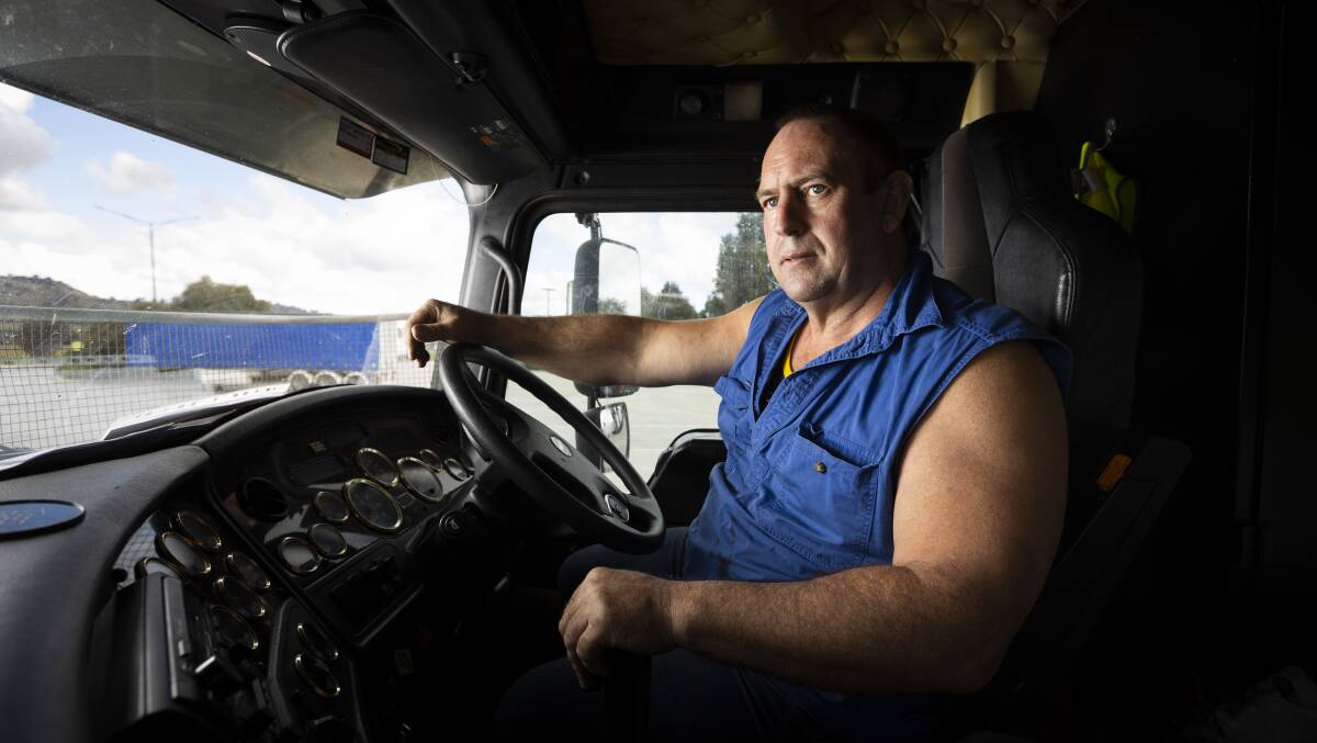 CALLING FOR CHANGE: Interstate truck driver Maurice Rapsey's poetry reflects the challenging and unforgiving conditions of truckies across the country. Picture: ASH SMITH
