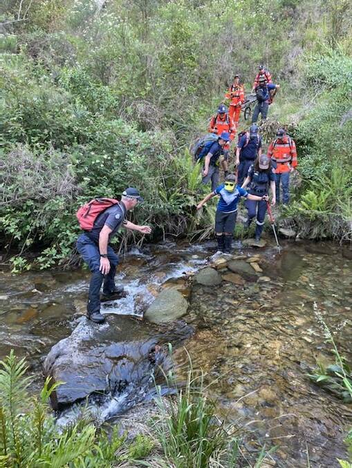 Emergency services hike 1.5km to respond to call for help