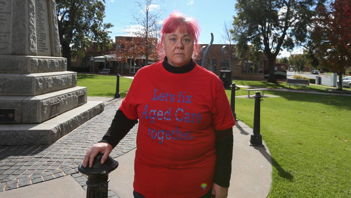 BROKEN-HEARTED: Border aged care nurse Janine Quinn says Australia's aged care system is "broken" and needs "a complete and utter overhaul". She's urging people to take this issue to their local and federal MPs. Picture: TARA TRWEHELLA.