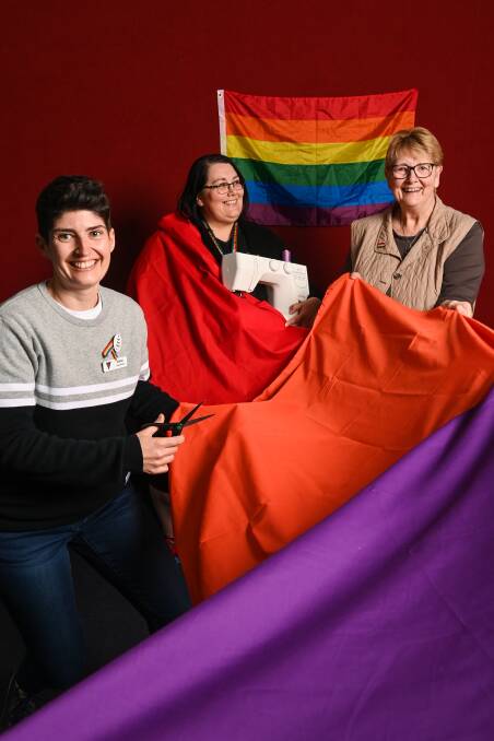 'We're all human': Rainbow flag sewing project welcomes everybody