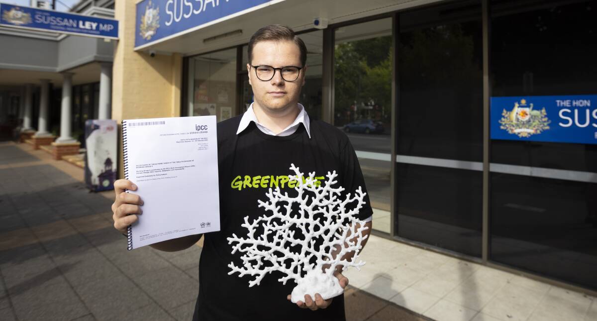 TAKING ACTION: Albury youth mayor Eli Davern wants to see more national action on climate change, so he can one day see the Great Barrier Reef. Pictures: ASH SMITH