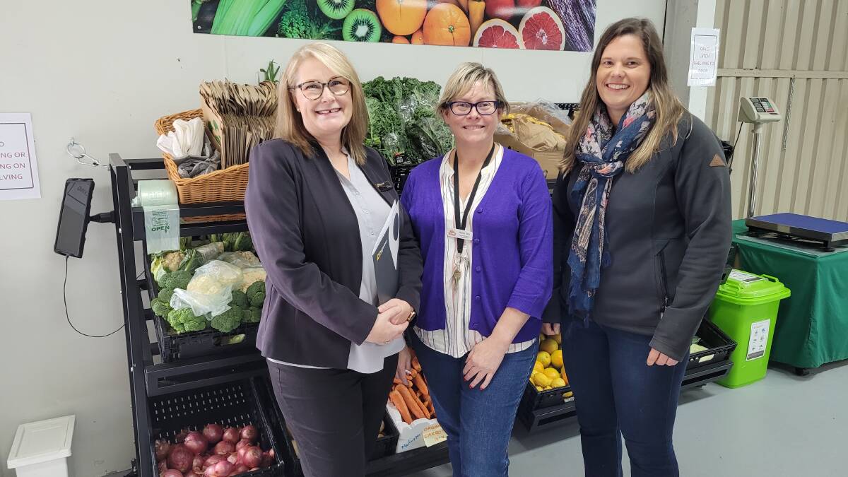 WORKING TOGETHER: The Personnel Group's community engagement officer Tracey Whatley, with FoodShare's Nicole Eirth and Katrina Pawley.