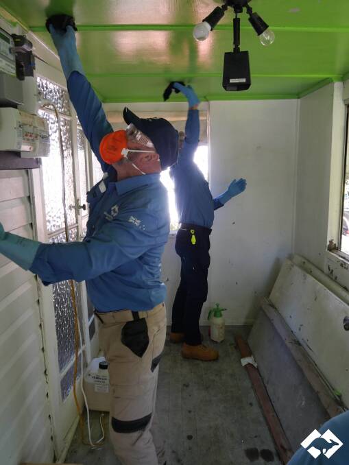 HELPING HANDS: Disaster Relief Australia volunteers have been busy helping with the clean up effort, including removing mould, from the homes of flood victims in the Northern Rivers. Picture: DISASTER RELIEF AUSTRALIA