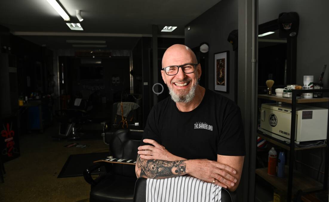 STOKED: Albury barber and owner of The Barbers Bru Reagan Milburn. Picture: MARK JESSER