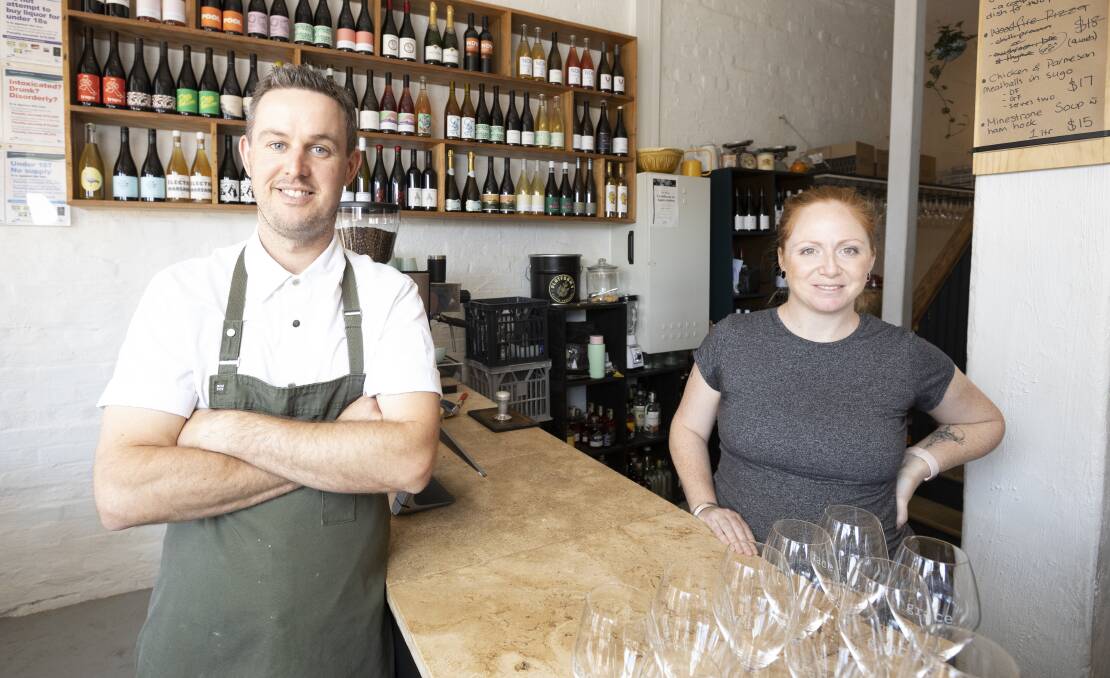 AT WORK: Rutherglen's Grace restaurant owner Matthieu Miller and manager Katie Stiffe say they are lucky to have the staff they do. Picture: ASH SMITH