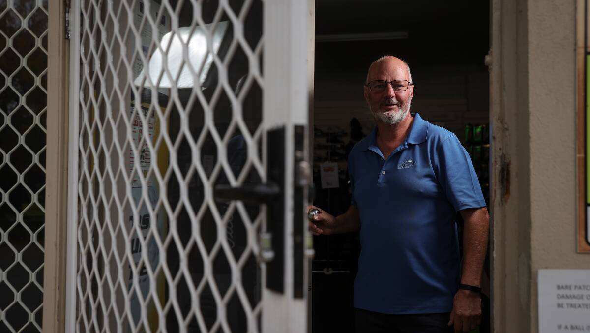 JIMMIED DOOR: Wodonga Golf Club Pro Shop employer Mike Fraser says he's disappointed by a break in. Picture: JAMES WILTSHIRE 