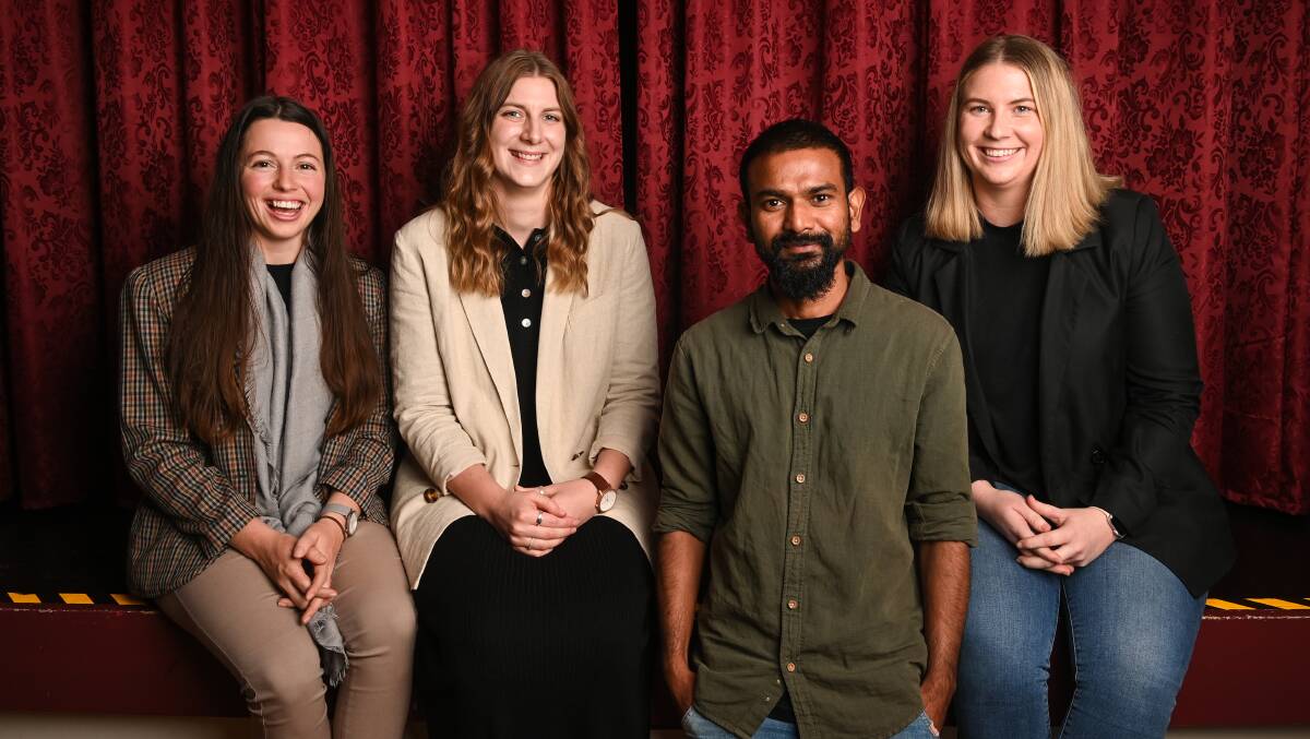 YOUNG LEADERS: Henty's Mel Klemke, Mikaela Lieschke, Reju Raphel and Steph Bedggood are organising a Henty Street Party for the town after COVID-19. 