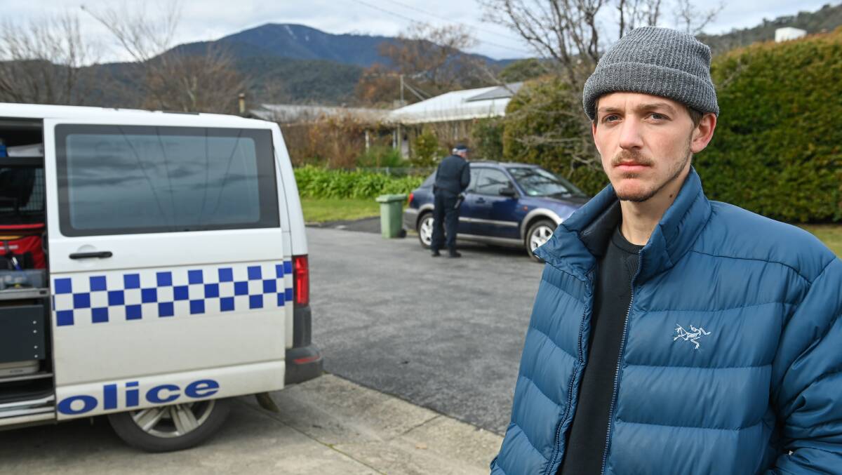'HARD PILL TO SWALLOW': Mount Beauty's Stan Williams lost his snowboard, boots, bindings and passport, worth about $2500, during a car break in spree on Tuesday night. Picture: MARK JESSER