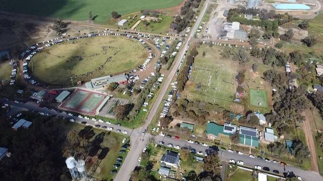 FROM ABOVE: An aerial shot of the sports carnival on Sunday. Picture: SUPPLIED