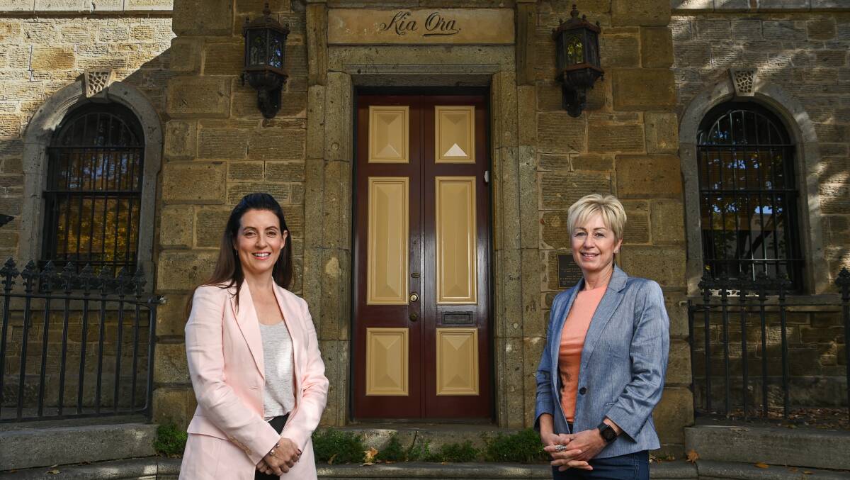 NEW VENTURE: Businesswomen Tamara Morey and Tanya Higgins have bought Albury's heritage-listed Kia Ora building on Townsend Street and plan to open it up to the public. Picture: MARK JESSER.