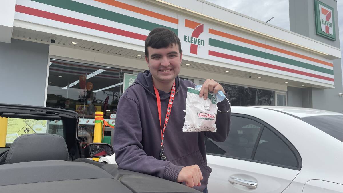 STRAWBERRY GLAZED: Eskdale's James Folkes says Wodonga's new 7-Eleven store means "everything to him". Picture: VICTORIA ELLIS