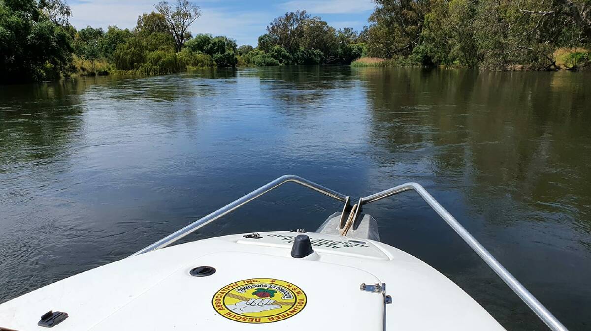 RESCUE: A female was rescued from the Murray River near Albury at the weekend. Supplied: Border Rescue Squad.