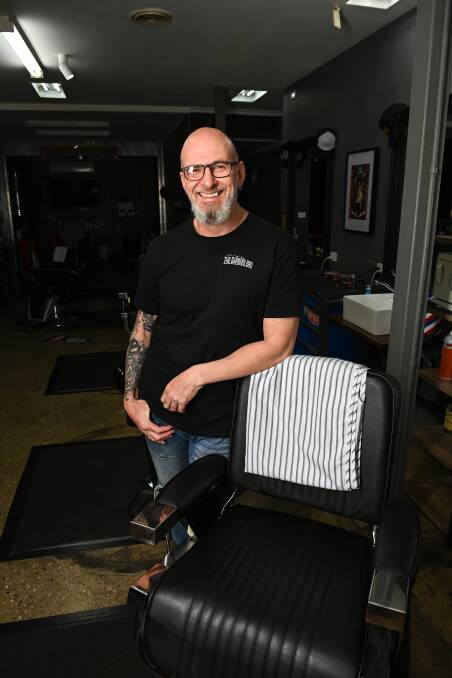 STOKED: Albury barber and owner of The Barber's Bru Reagan Milburn. Picture: MARK JESSER