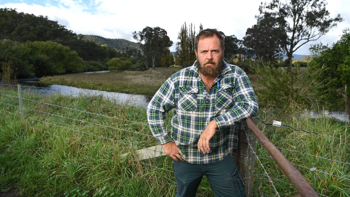 NEW RULES: Mitta Valley farmer Thomas Giltrap says the legislation allowing campers unlimited access riverside camping spots hasn't been through a rigorous risk assessment. Pictures: MARK JESSER