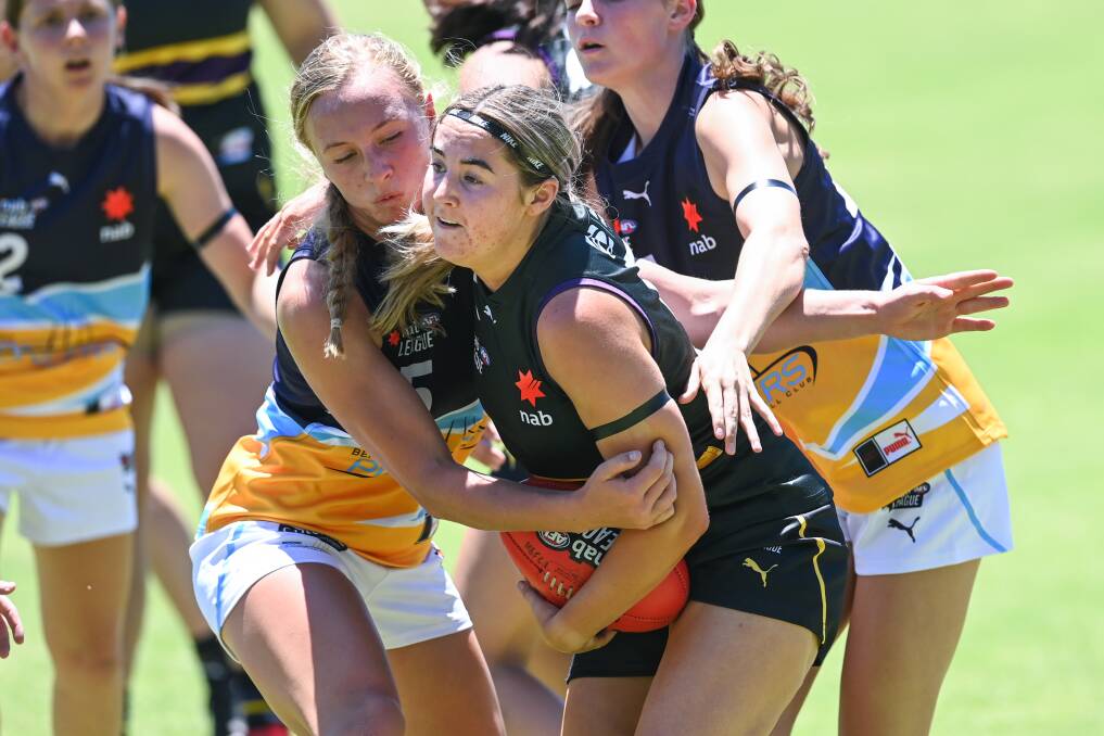 BIG DAY: Zarlie Goldsworthy, above, and Keeley Skepper will be hoping to hear their name called out in Wednesday night's AFLW Draft. Picture: JAMES WILTSHIRE