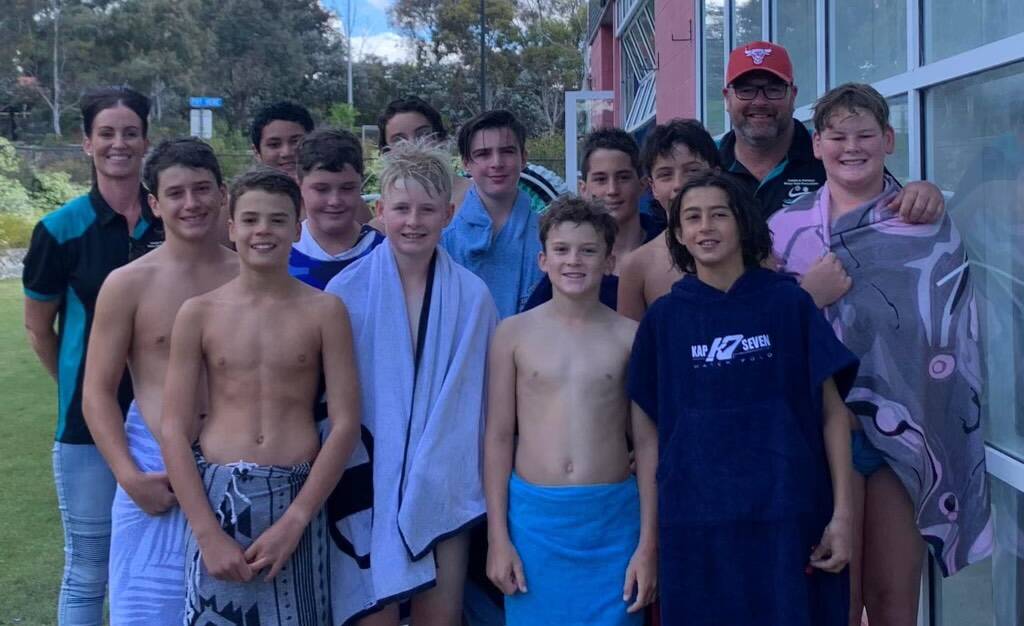 PODIUM FINISH: The Ovens and Murray's under-14 water polo boys team returned from the Canberra Cup with a hard-fought bronze medal. Picture: STEVE MILLETT