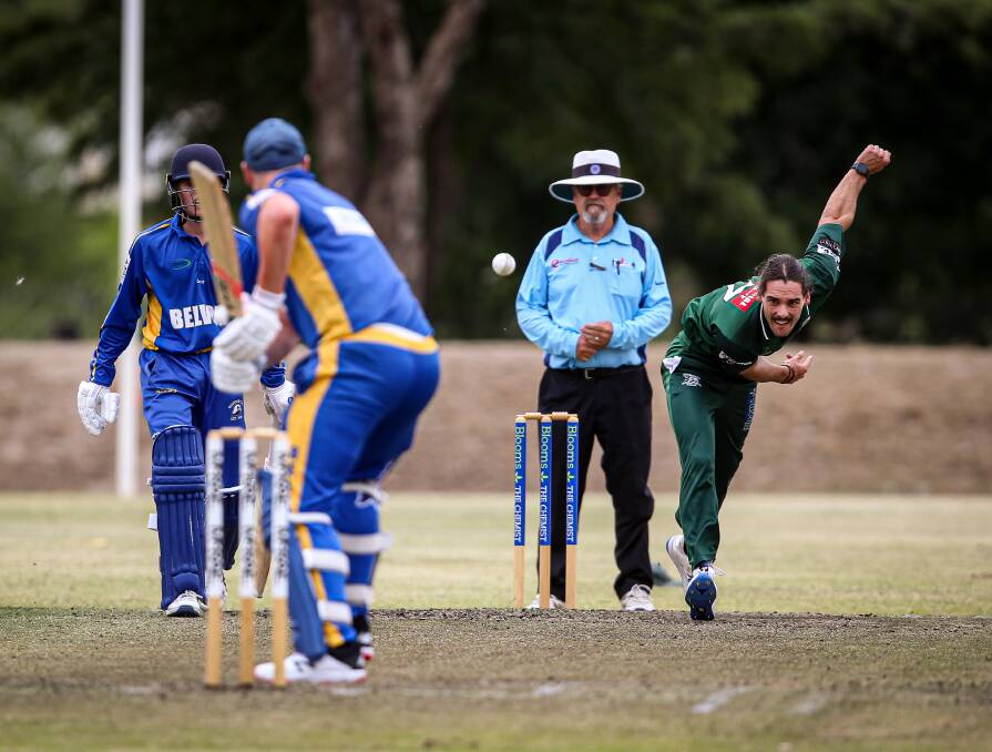 IN AT THE DEEP END: Isaac Keighran is in the St Patrick's team to face North Albury on Saturday. It will be his first taste of A-grade cricket this season. Picture: JAMES WILTSHIRE