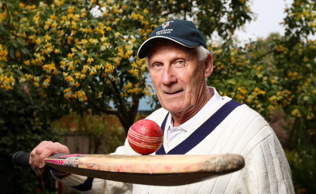 GOOD INNINGS: John Hind, from Wodonga, turns 80 next year but has no plans to stop playing cricket, with February's national over-70 championships in Tasmania the next sporting date in his diary. Picture: JAMES WILTSHIRE