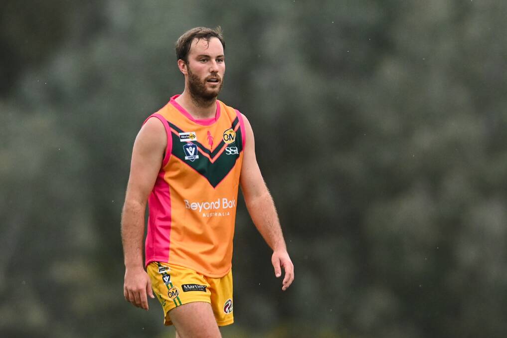 SIX OF THE BEST: Tim Broomhead relished a change in role against Lavington, kicking six goals for a fired-up North Albury. Picture: MARK JESSER
