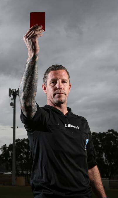 Daniel Moore was sent off for dissent during his playing days and he believes that experience has helped him become a more understanding referee. Picture: JAMES WILTSHIRE