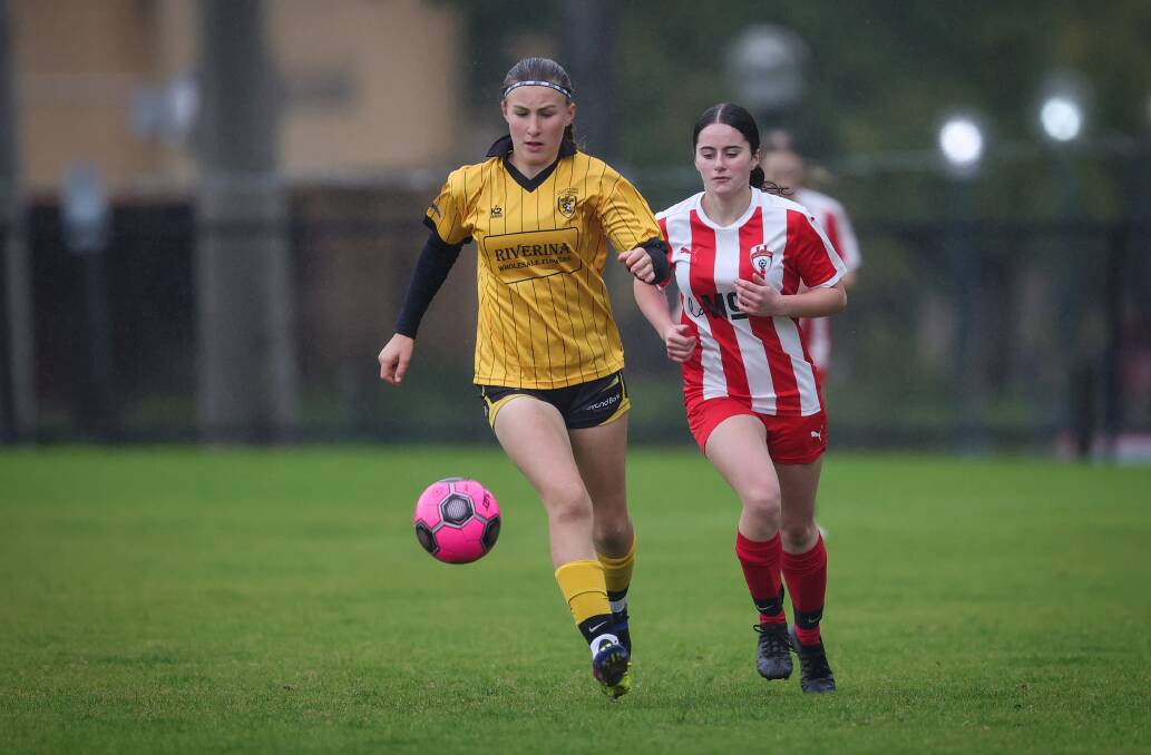 Rylee Steele recently returned from playing in Japan and the Albury Hotspurs midfielder has made the NSW Country squad for the National Youth Championships. Picture by James Wiltshire