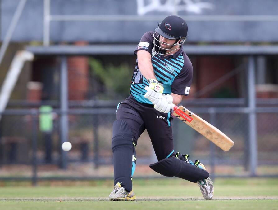 FRONT FOOT: Matt Sharp was part of Lavington's premiership-winning cricket side earlier this year and he's desperate to do the same in footy. Picture: KYLIE ESLER