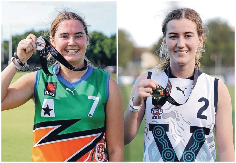 MEDAL OF HONOUR: Allies MVP Zarlie Goldsworthy and Vic Country MVP Keeley Skepper are both a step closer to representing Albury-Wodonga in the AFLW next season after being invited to the Draft Combine.