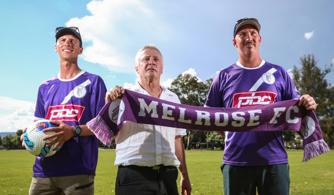 PURPLE REIGN: New senior coach Josh Fluss (right) is hoping to get Melrose smiling again after a tough year for the Lavington-based club on and off the field.
