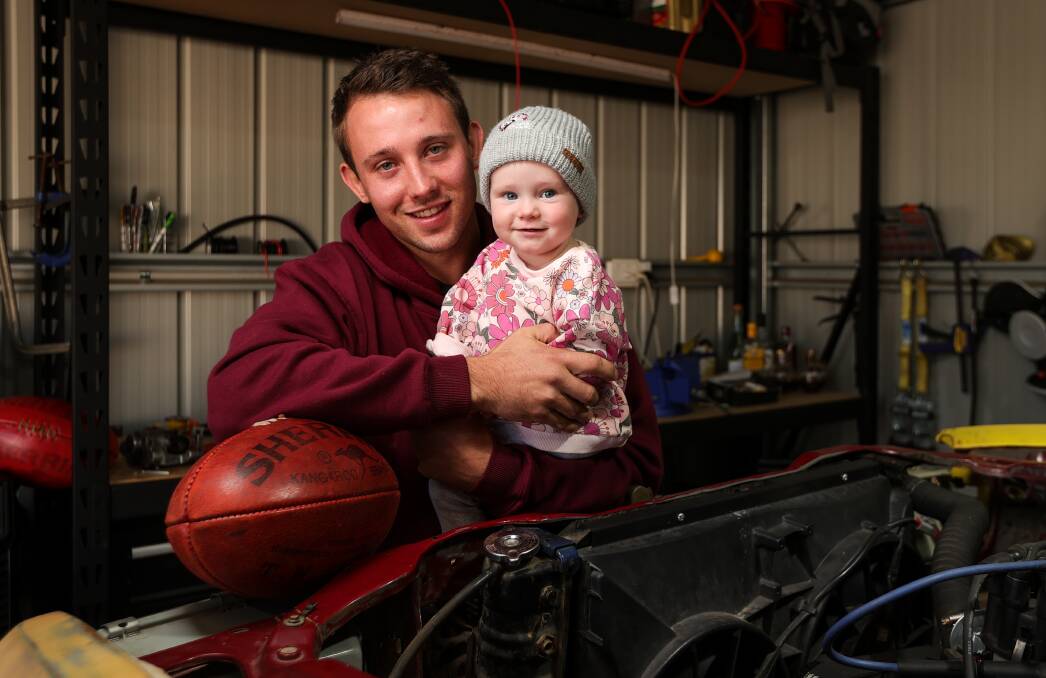 Luke Bokic with 11-month-old daughter Evie. Picture by James Wiltshire