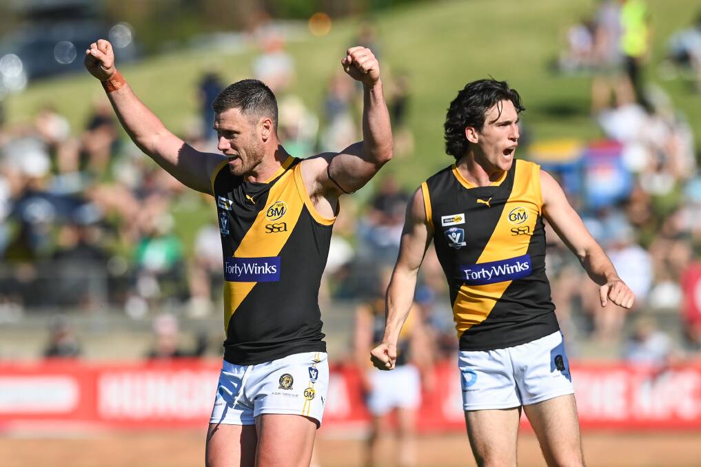 Brayden O'Hara kicked two goals for Albury in the grand final on Sunday. Picture by Mark Jesser