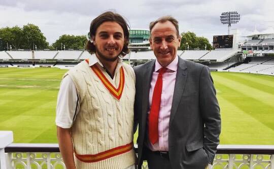 Ross Dixon and his father at Lord's.