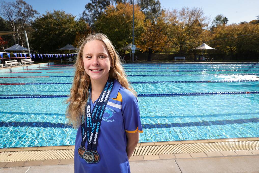 It's been a huge year in the pool for Albury's Sienna Toohey. Picture by James Wiltshire