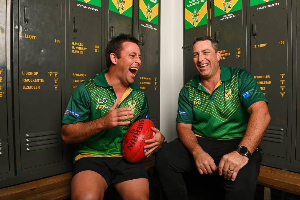 North Albury's new co-coaches Clint Gilson and Corey Lambert. Picture: MARK JESSER