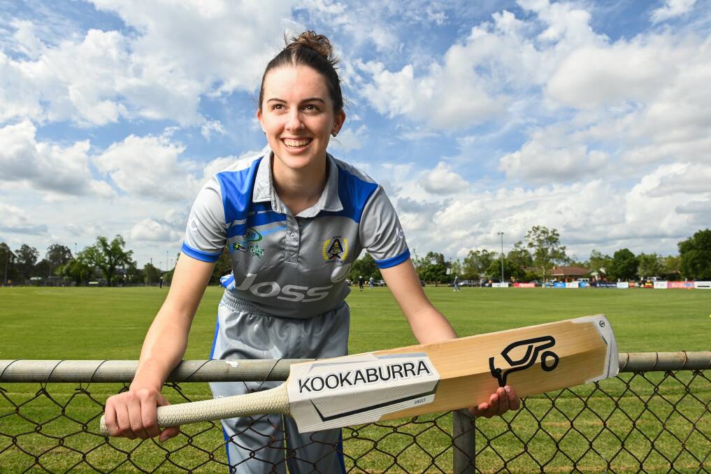 BREAKING BOUNDARIES: Albury bowler Ebony Hoskin hopes to be wearing the green and gold of Australia one day as she prepares to play in the Sydney-based NSW Women's Premier Cricket competition. Picture: MARK JESSER