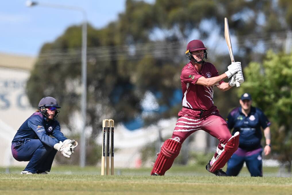 CLASS ACT: Wodonga's Bob Jackson plays through the off side on his way to 41 against East Albury on Saturday. Picture: MARK JESSER
