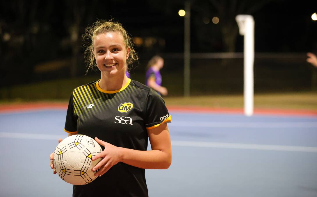 Young netballer Lily McKimmie makes a three-hour round-trip from her home in Corryong to train and play in Wodonga. Picture by James Wiltshire