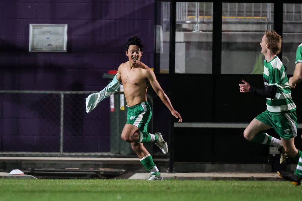 Ramesh Basnet celebrates his goal in extra time. Picture by James Wiltshire