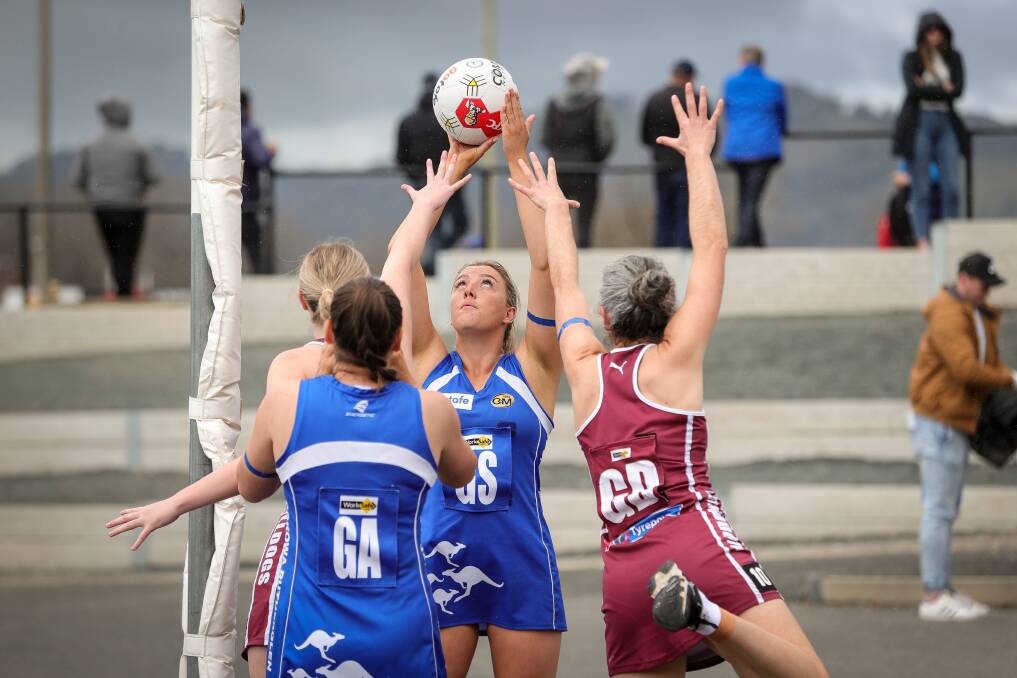 Grace Senior takes aim against Wodonga Bulldogs. Picture by James Wiltshire