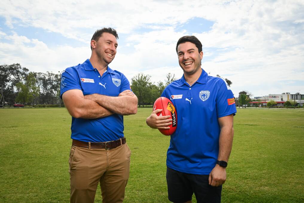 Ben Talarico, right, has joined the Roos from Wangaratta Rovers. Picture by Mark Jesser