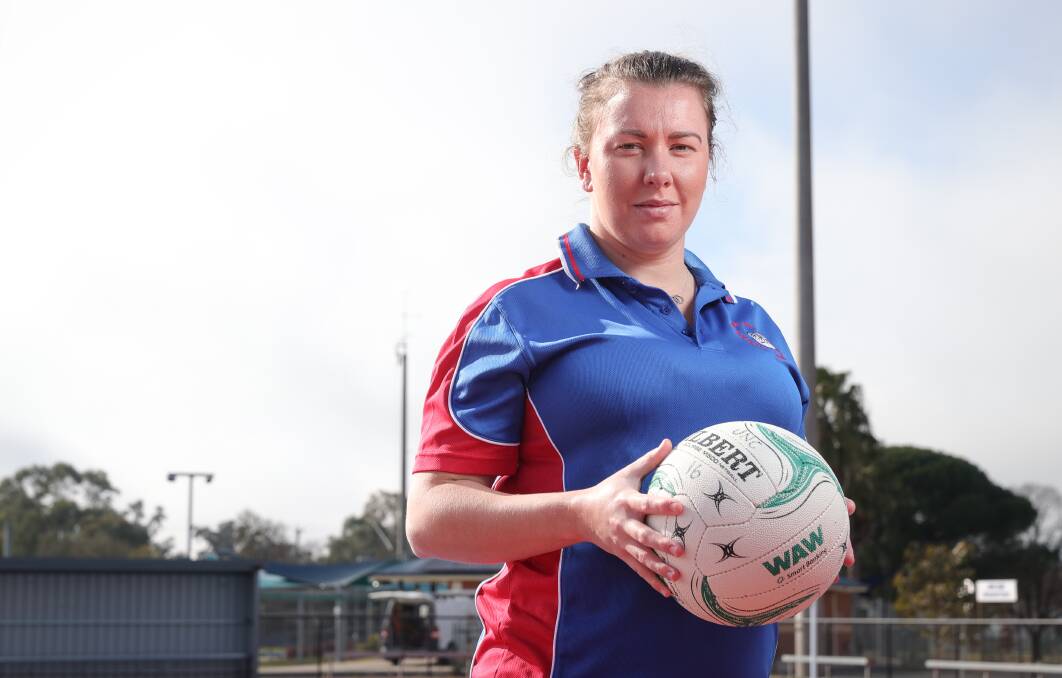 MILESTONE: Netball president Jess Guy played her 250th match for Jindera on the weekend and is gearing up for finals. Picture: JAMES WILTSHIRE