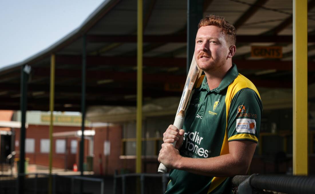 HOP TO IT: Ryan Addison looks to be hitting form at the perfect time, having taken four wickets last weekend. North Albury are still top of the provincial ladder with just four rounds to go until finals. Picture: JAMES WILTSHIRE