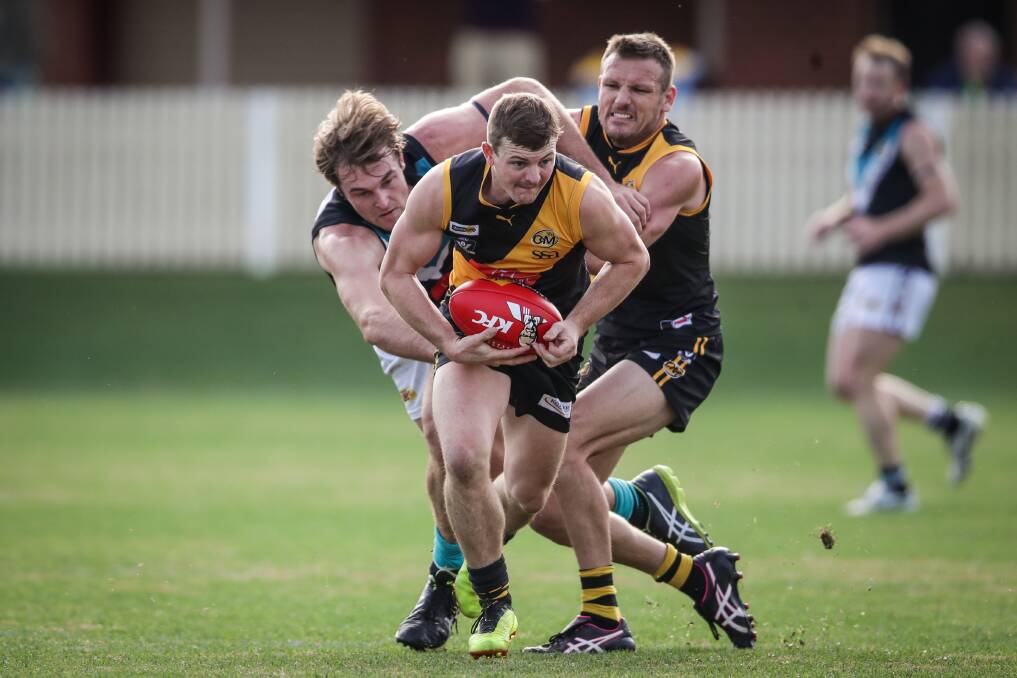 Elliott Powell playing for Albury in 2019. Picture: JAMES WILTSHIRE